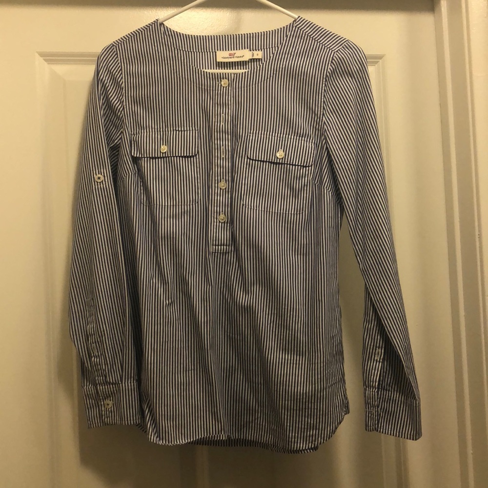 Vineyard Vines Poplin Stripe Top